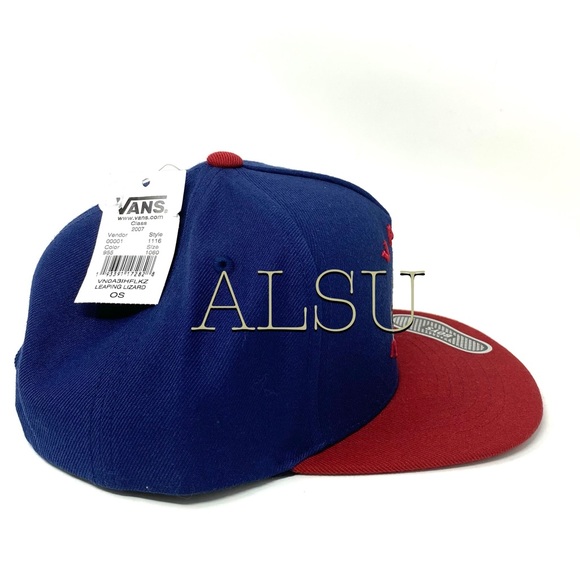 VANS 🔥SALE!🔥 Leaping Lizard Wolf Blue Men’s SnapBack Cap VN0A3IHFLKZ - Picture 5 of 9